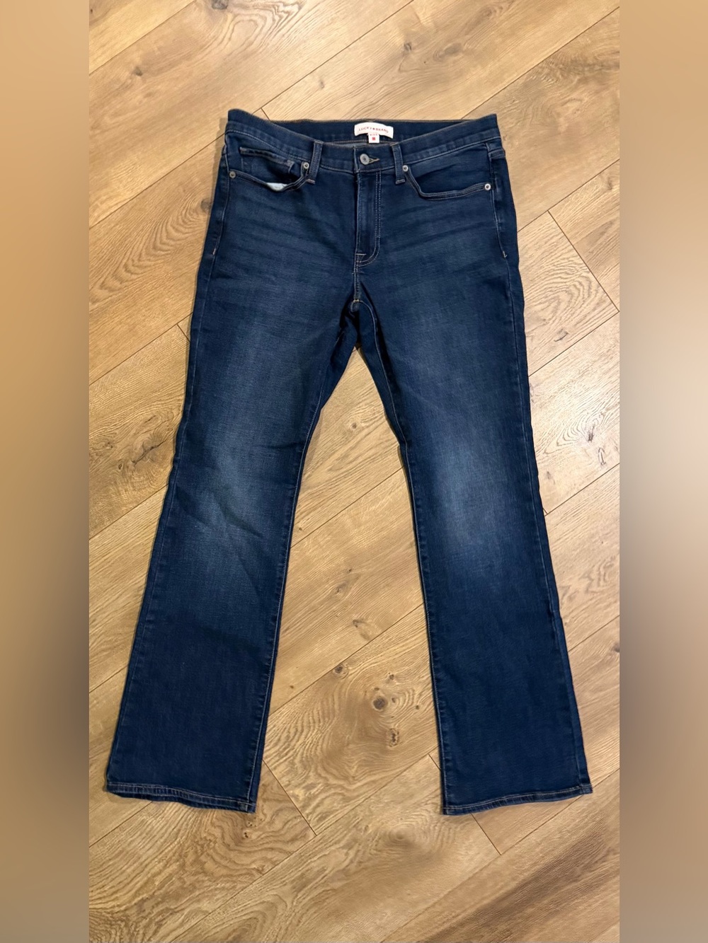 Lucky Brand "Sweet Boot" Woman's Mid-Rise Bootcut Dark Wash Jeans Size 10